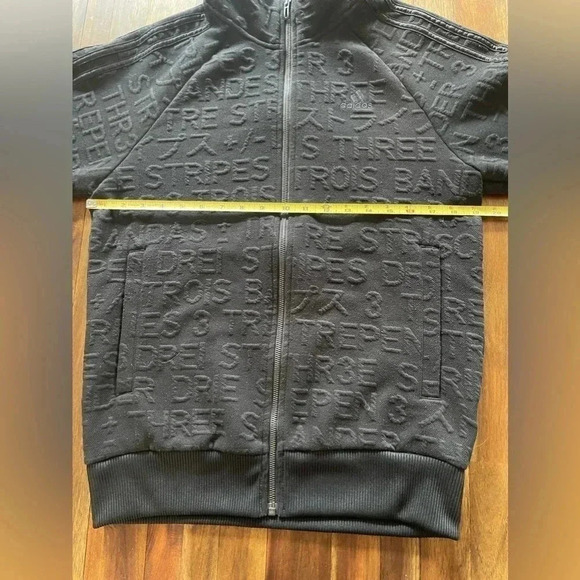 Adidas embossed 3 stripes zip up sweater - Picture 8 of 10